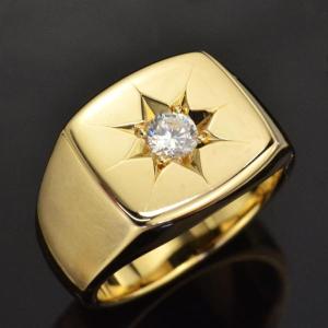 希少 K24 純金 リング 指輪 日本サイズ＃21.5号 重量約56.0g 印台 金