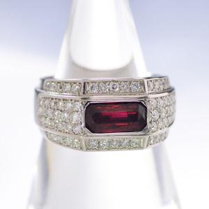 メンズリング プラチナ 指輪 ルビー ダイヤモ...の詳細画像4