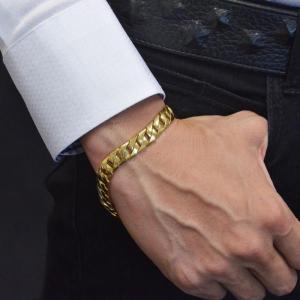 喜平 ブレスレット 18金 18k K18 メンズ ピンクゴールド 20cm