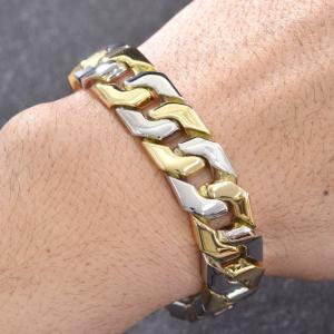 喜平 ブレスレット 18金 K18 メンズ プ...の詳細画像3