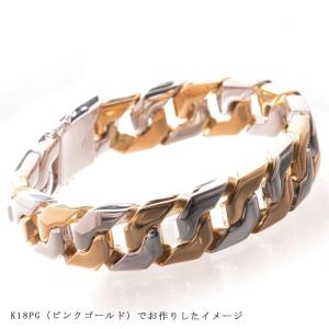 喜平 ブレスレット 18金 K18 メンズ プ...の詳細画像5