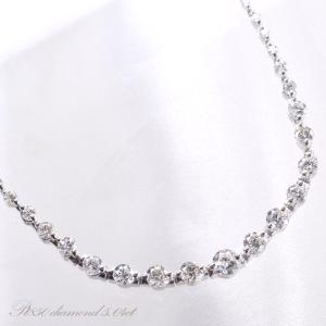 ダイヤモンド テニスネックレス 5カラット プラチナネックレス メンズ レディース テニスチェーン 手造り 爆買