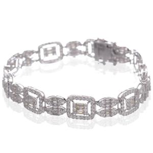 ブレスレット レディース ダイヤモンド 5カラット K18WG 18金 ホワイトゴールド ダイヤモンドブレスレット 爆買