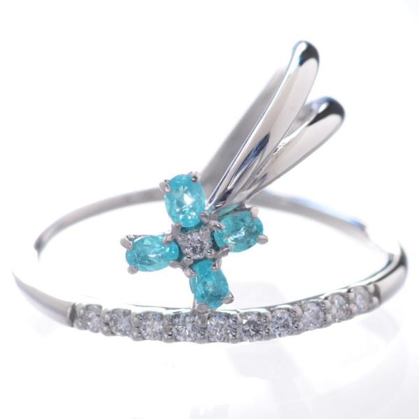 パライバトルマリン リング プラチナ 指輪 ダイヤモンド Pt900