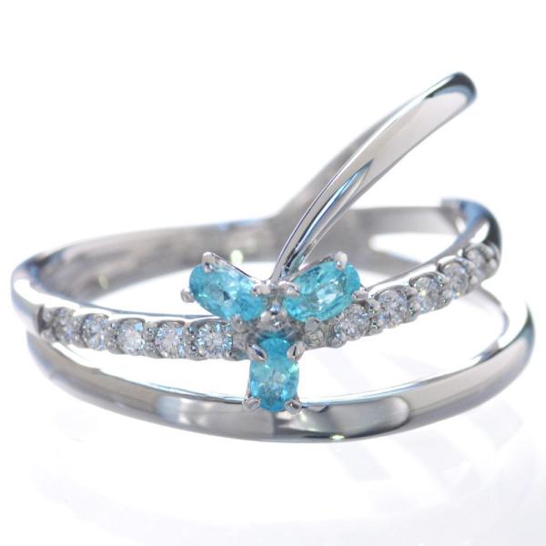 パライバトルマリン リング プラチナ 指輪 ダイヤモンド Pt900