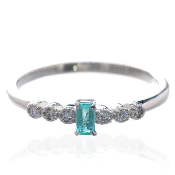 パライバトルマリン リング プラチナ 指輪 ダイヤモンド Pt900