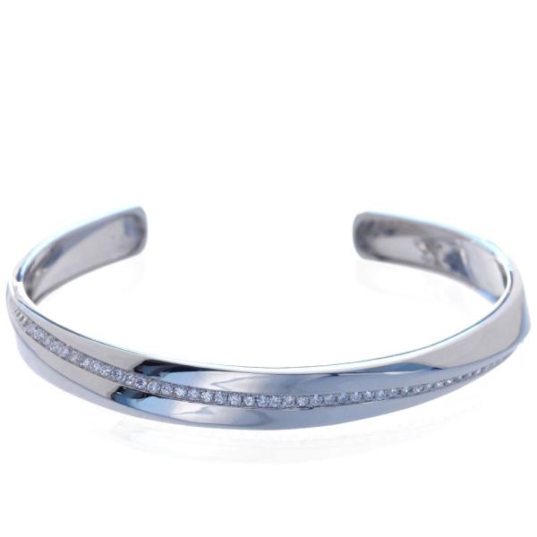 バングル プラチナ ダイヤモンド レディース メンズ 男女兼用 幅広 地金 男性 爆買