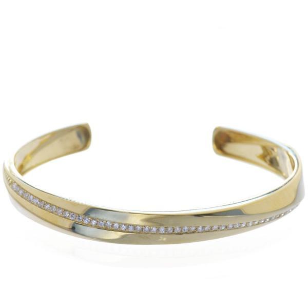 バングル 18金 ダイヤモンド K18 18K レディース メンズ 男女兼用 幅広 地金 男性 爆買