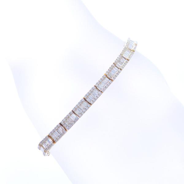 ブレスレット レディース ダイヤモンド 18金 5カラット バケットカット イエローゴールド 爆買