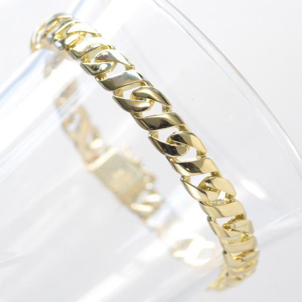 喜平 ブレスレット 18金 K18 メンズ ゴールド 18cmキヘイ 6mm幅 名入れ 長さ指定 手...