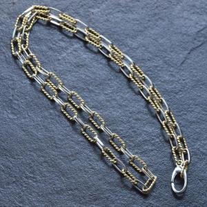 ネックレス メンズ K18 プラチナ コンビ ...の詳細画像4