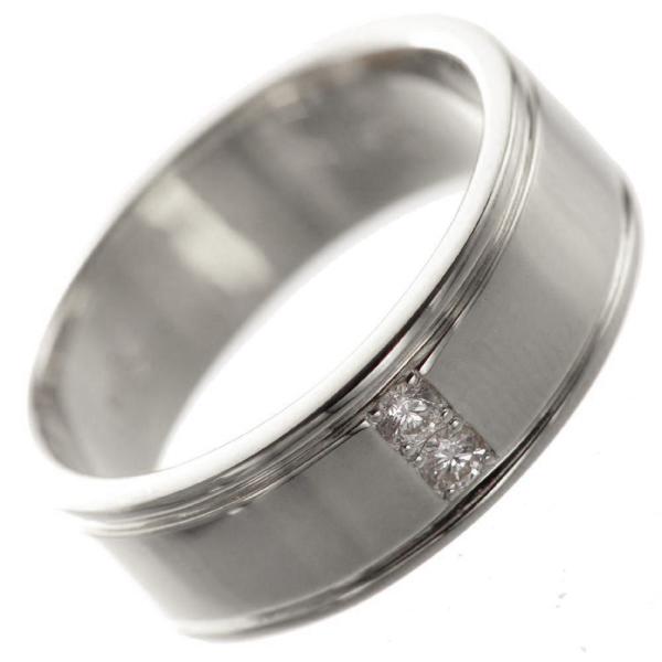 プラチナ リング メンズ 指輪 ダイヤモンドリング 一粒ダイヤ 平打ちリング Pt900 男性 幅広...