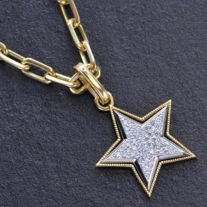 ネックレス メンズ 18金 チェーン K18 ダイヤモンド プラチナ スター 星 チェーンネックレス 50cm Pt900 刻印入り 鑑別書付き メンズペンダント 大きめ 男性 Ctc アクセサリーマート 通販 Yahoo ショッピング