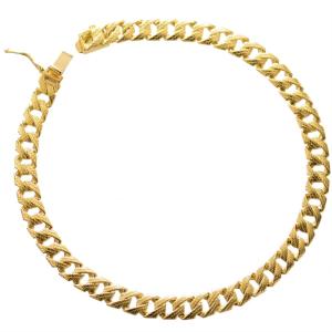 喜平 ブレスレット K18 18K 18金 メンズ ゴールド 20cm リーフモチーフ リバーシブル メンズブレスレット 日本製 刻印入り キヘイ 細身 5mm幅 手造り シンプル