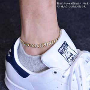 喜平 アンクレット メンズ K24 ダイヤモンド 純金 ゴールド 24金 24cm