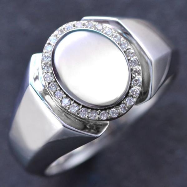 印台 リング プラチナ 指輪 メンズリング ダイヤモンド メンズ 印台リング Pt900 男性用 ご...