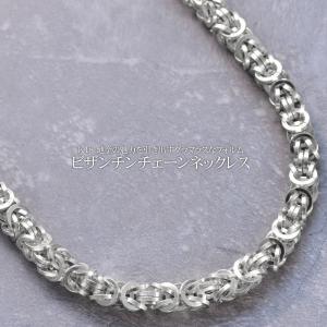チェーンネックレス メンズ K18WG ビザンチ...の商品画像