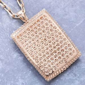 メンズネックレス K18PG 18金 ダイヤモ...の詳細画像2