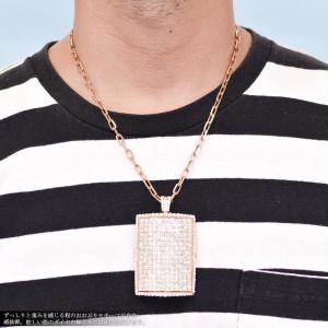 メンズネックレス K18PG 18金 ダイヤモ...の詳細画像3