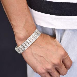 ブレスレット メンズ 18金 18k K18W...の詳細画像1
