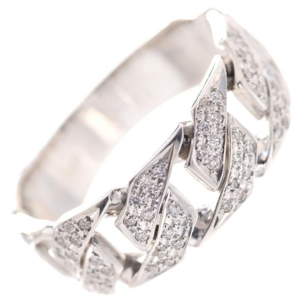 指輪 メンズリング プラチナ 喜平リング ダイヤモンド 0.4カラット 幅広リング Pt900 パヴ...