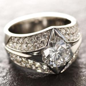 指輪 プラチナ メンズリング Pt950 ダイヤモンド 喜平リング 18号 指輪 プラチナ メンズリング Pt950 ダイヤモンド 喜平リング 18