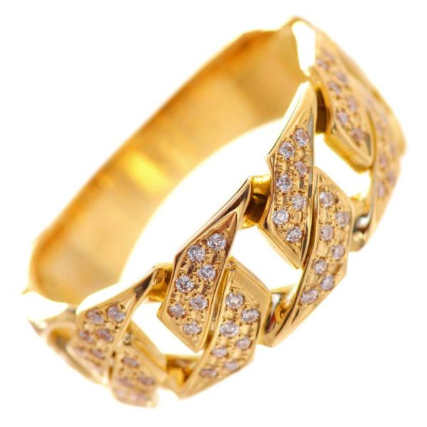 指輪 メンズリング K24 純金 喜平リング ダイヤモンド 0.4カラット 幅広リング ゴールド パ...