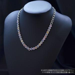 ネックレス プラチナ オーバルカット マルチカ...の詳細画像4