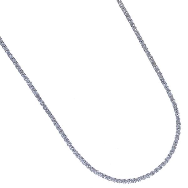 テニスネックレス プラチナ ダイヤモンド 10カラット 80cm ロングネックレス メンズ レディー...
