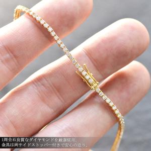 テニスネックレス メンズ K18 18K 18...の詳細画像5