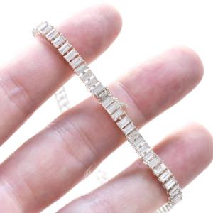 ブレスレット メンズ K18WG 18金 ダイ...の詳細画像4