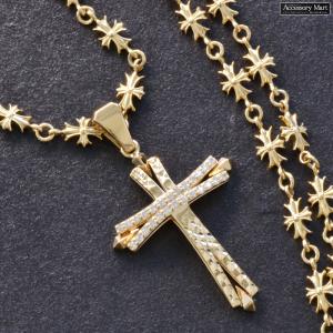 ネックレス メンズ クロス 十字架 ダイヤモンド...の商品画像