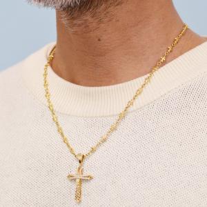 ネックレス メンズ クロス 十字架 ダイヤモン...の詳細画像1