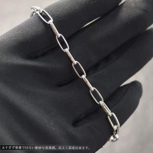 ブレスレット メンズ 18金 あずきチェーンブ...の詳細画像3