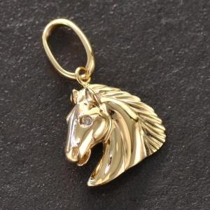 新品」18金 馬 馬蹄 ホース ペンダント K18 エンブレム : Jewelry IMON