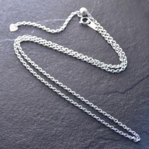 カット小豆ネックレス Pt850 幅3.3mm 0.93φ 50cm 小豆 チェーン