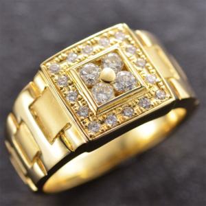 喜平 リング K24 24金 純プラチナ メンズ コンビ 指輪 純金 ゴールド