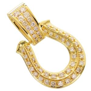 喜平 ネックレス 18金 メンズ K18 ブラックダイヤモンド 馬蹄 ホース