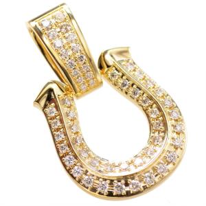 ペンダントトップ メンズ プラチナ 喜平用 ダイヤモンド 馬蹄 ホース