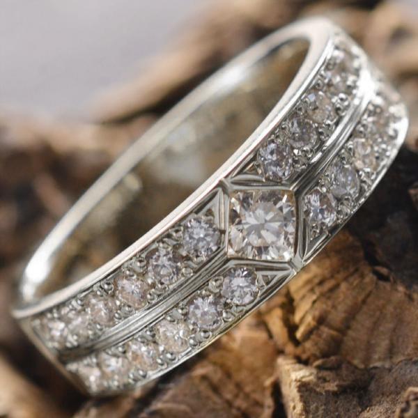 指輪 メンズリング プラチナ Pt900 ダイヤモンド 一粒 メンズ リング 30代 40代 50代