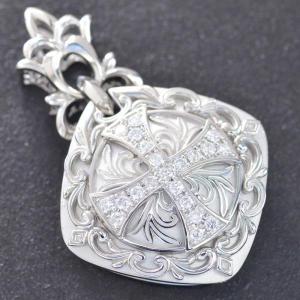 プラチナクロスダイヤモンドトップ Pt900 プラチナ ペンダントトップ 正クロス27 ダイヤモンド 4.5