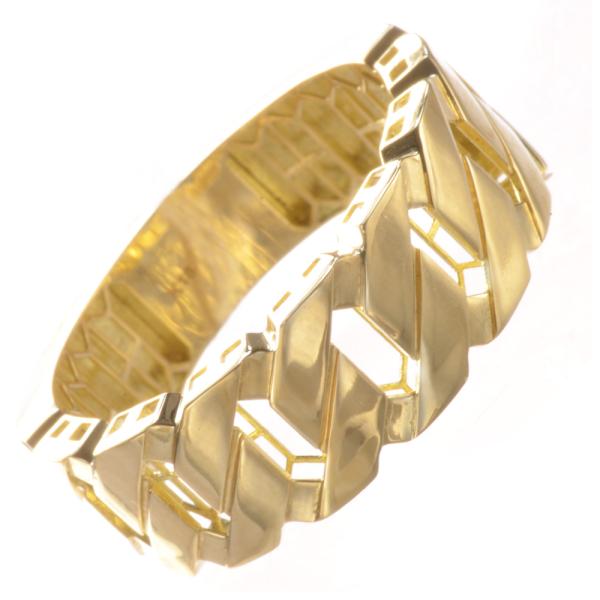 指輪 メンズリング K18 18K 18金 喜平 イエローゴールド シンプル 地金リング 刻印入り ...