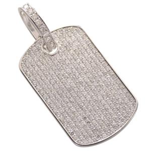 ペンダントトップ メンズ 喜平用 プラチナ ダイヤモンド 10カラット ドッグタグプレート ネックレストップ ペンダントヘッド 爆買