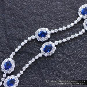 ネックレス プラチナ オーバルカット サファイ...の詳細画像2