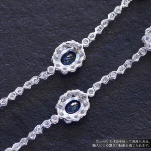 ネックレス プラチナ オーバルカット サファイ...の詳細画像3