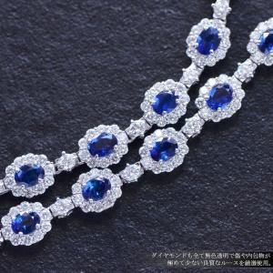 ネックレス プラチナ オーバルカット サファイ...の詳細画像2