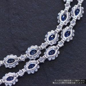 ネックレス プラチナ オーバルカット サファイ...の詳細画像3