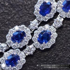 ネックレス プラチナ オーバルカット サファイ...の詳細画像5