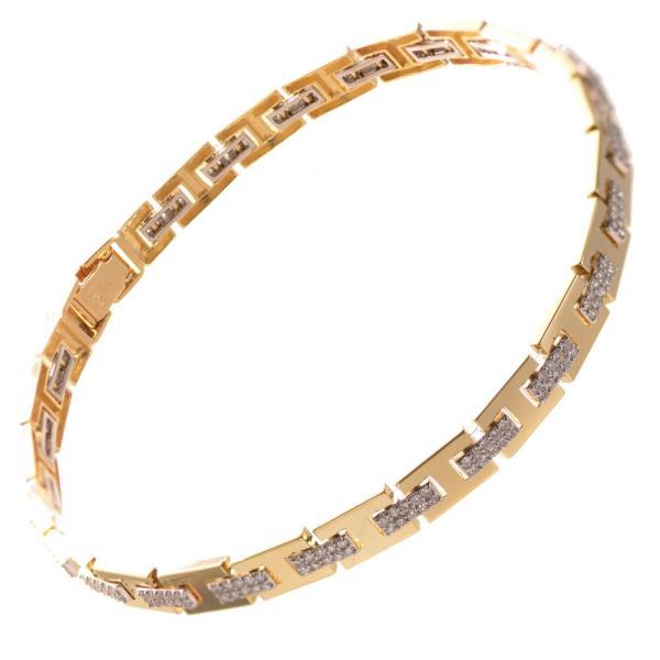 ブレスレット メンズ K18 プラチナ ダイヤモンド メンズブレスレット 21cm 1.4ct Pt...