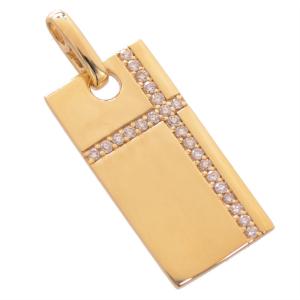 18金 ペンダントトップ メンズ K18 ゴールド ダイヤモンド ガンジャ